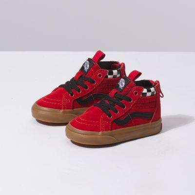Vans Toddler Sk8-hi Zip (checkerboard/racing Red)