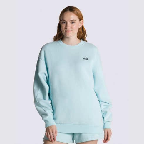 Vans Comfycush Oversized Fleece Pullover Crew (blue Glow)