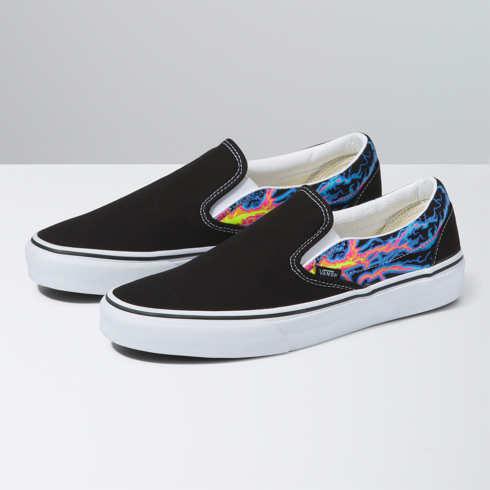 Vans Electric Flame Classic Slip-on (black/true White)