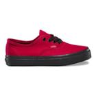 Vans Kids Black Sole Authentic (jester Red) Kids Shoes