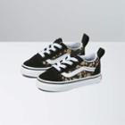 Vans Toddler Rose Dreams Old Skool Elastic Lace Shoe (black/white)