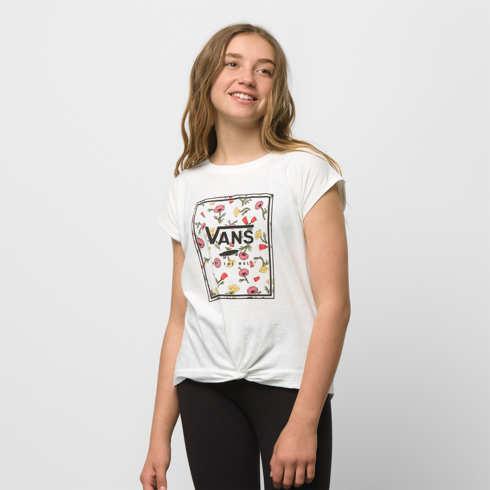 Vans Kids Poppy Box Knot Tee (marshmallow)