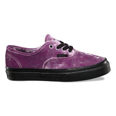 Vans Kids Velvet Authentic (sea Fog/black)