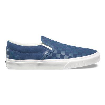Vans Checker Emboss Slip-on (vintage Indigo/marshmallow)