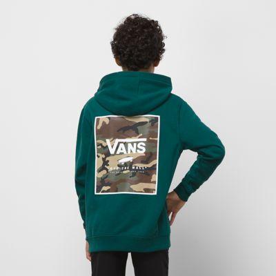 Vans Kids Print Box Back Hoodie (botanical Garden/camo)