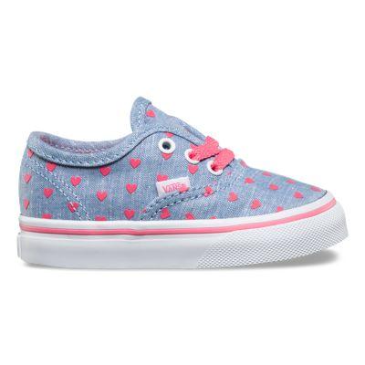 Vans Toddler Chambray Hearts Authentic (blue/true White)