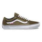Vans Mens Shoes Skate Shoes Mens Shoes Old Skool Pro (dark Olive/white)