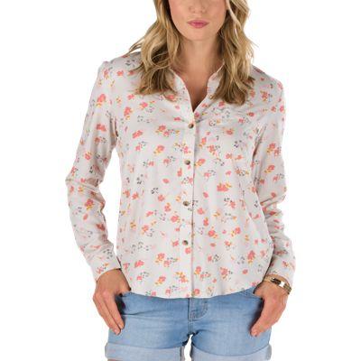 Vans Chinatown Buttondown Shirt (white Sand 70s Floral)