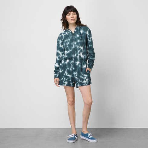 Vans Cloud Long Sleeve Romper (deep Teal)