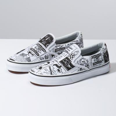 Vans X Ashley Williams Slip-on (newspaper/true White)
