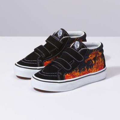 Vans Kids Dragon Flame Sk8-mid Reissue V (black/true White)