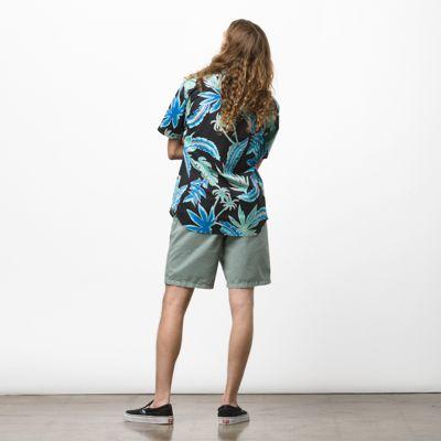 Vans Pit Stop Floral Ss Buttondown Shirt (black Pit Stop Floral)