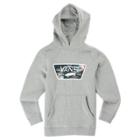 Vans Boys Full Patch Fill Pullover Hoodie (cement Heather Peace Out Floral)