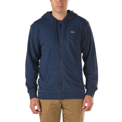 Vans Mens Shoes Skate Shoes Mens Shoes Mens Sandals Core Basics Zip Hoodie (black Iris Heather)