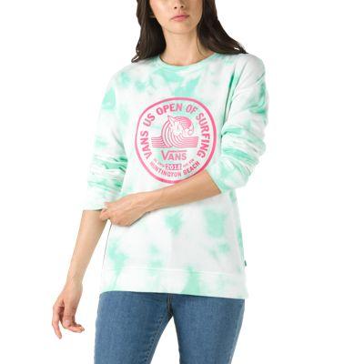 Vans 2018 Vuso Logo Wash Crew Sweatshirt (beach Glass)