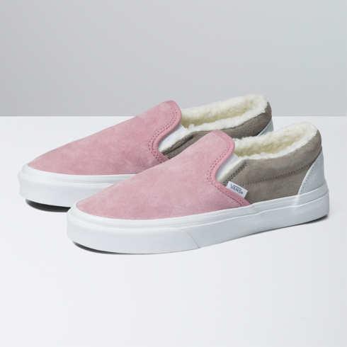 Vans Pig Suede Sherpa Classic Slip-on Shoe (multi Color)
