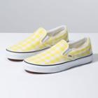 Vans Gingham Slip-on (blazing Yellow/true White)