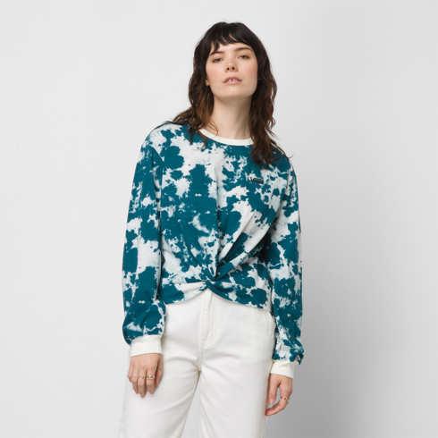 Vans Printed Knotty Long Sleeve Tee (deep Teal)