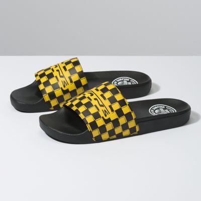 Vans Us Open Slide-on (3d Checker Black/sulphur)