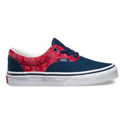 Vans Kids Bandana Era (dress Blues/chili Pepper)