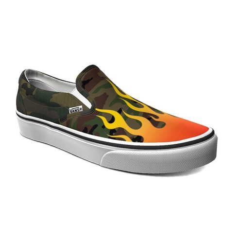 Vans Customs Flame Camo Slip-on (customs)