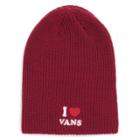 Vans I Heart Vans Beanie (rumba Red) Womens Hats