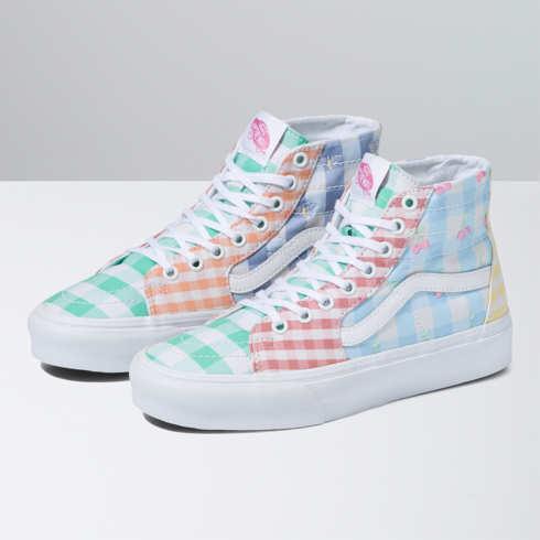Vans Gingham Block Sk8-hi Tapered (pastel/true White)