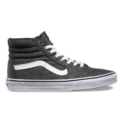 Vans Mens Shoes Skate Shoes Mens Shoes Mens Sandals Tweed Sk8-hi (black/true White)