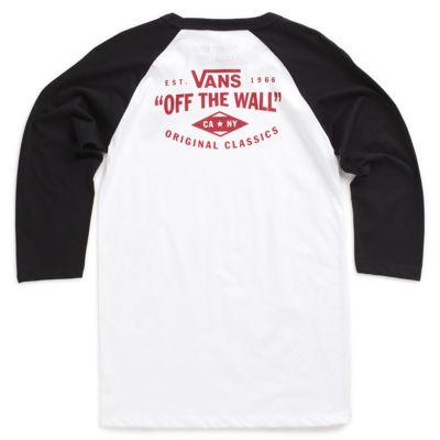 Vans Boys Original Classics Baseball Tee (white-black)