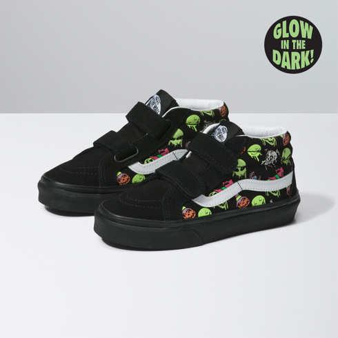 Vans Kids Trippy Drip Glow Sk8-mid Reissue V Shoe (black)