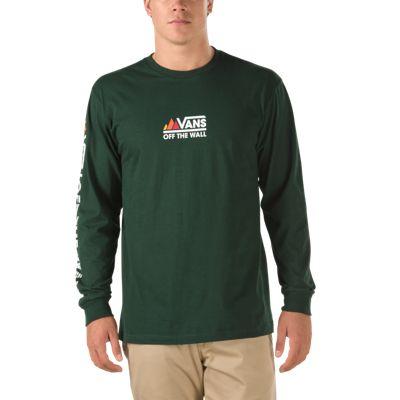 Vans Peaks Camp Long Sleeve T-shirt (forest Green)