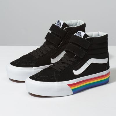 Vans Rainbow Sk8-hi V Platform (black/true White)