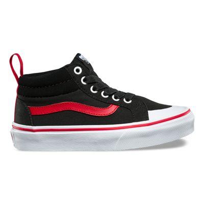 Vans Kids Pop Racer Mid (black/racing Red)