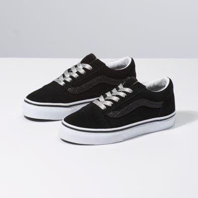 Vans Kids Glitter Sidestripe Old Skool (black/true White)