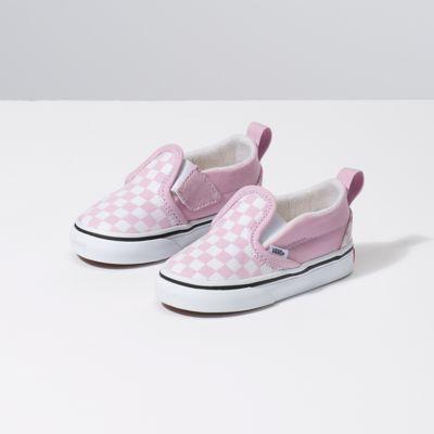Vans Toddler Checkerboard Slip-on V (lilac Snow/true White)