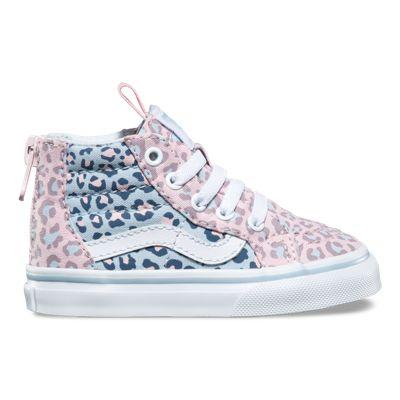 Vans Toddler 2-tone Leopard Sk8-hi Zip (chalk Pink/baby Blue)