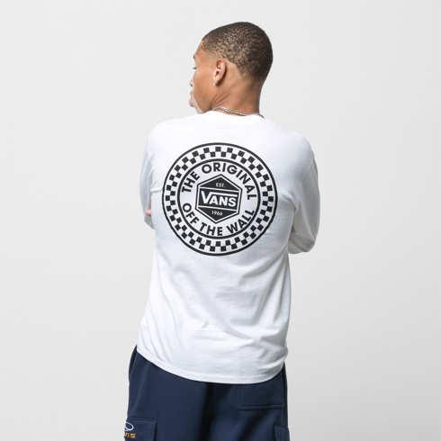 Vans Circle Checker Long Sleeve T-shirt (white)