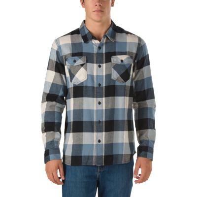 Vans Box Flannel Shirt (black/blue Mirage/oatmeal) Mens T-shirts