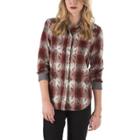 Vans Bootheel Flannel (white Sand) Womens T-shirts
