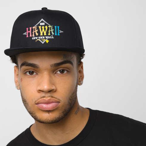 Vans Hawaii Gradient Lock Up Snapback Hat (black)