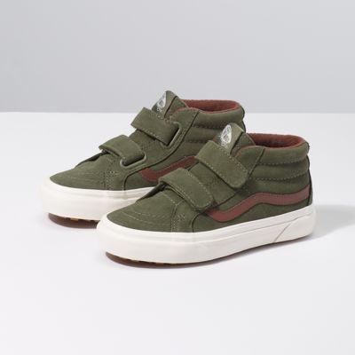 Vans Kids Sk8-mid Reissue V Mte (deep Lichen Green/root Beer)
