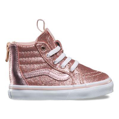 Vans Toddlers Glitter Metallic Sk8-hi Zip (blush)