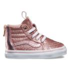 Vans Toddlers Glitter Metallic Sk8-hi Zip (blush)