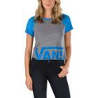 Vans Cut Off Cropped Tee (grey Heather-french Blue)