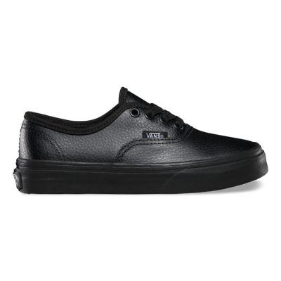 Vans Shoes Kids Leather Authentic (black/black)