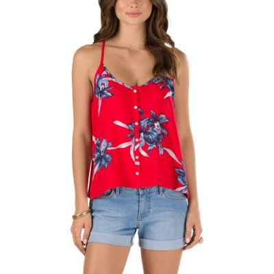 Vans Tropic Talk Cami (tomato Hawaiian)