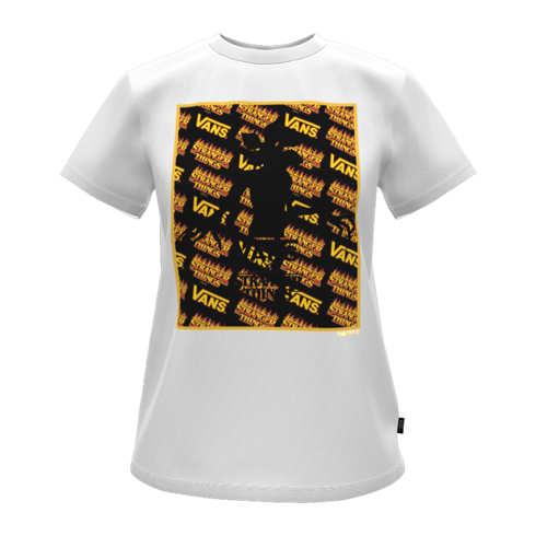 Vans X Stranger Things Customs Flame Logo Demogorgon Women's Crew Tee (customs)