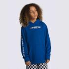 Vans Kids Reflective Checkerboard Flame Hoodie (true Blue)