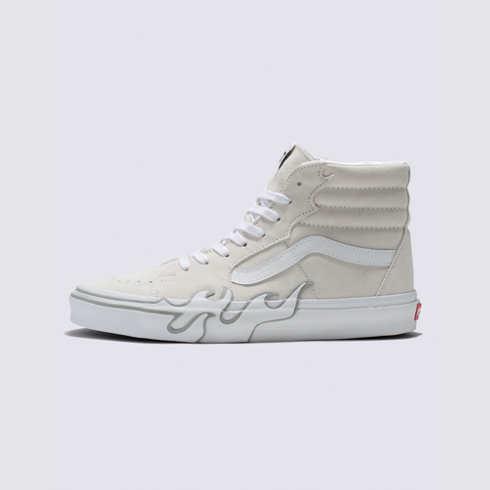 Vans Suede Sk8-hi Flame Shoe (white/white)