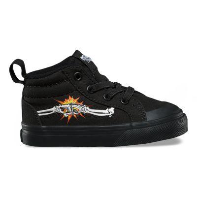 Vans Toddler Canvas Racer Mid (bones/black)